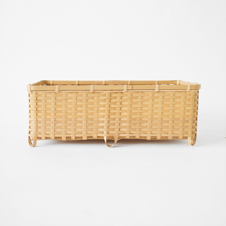 愛媛 白竹 足付き角かご 長四角／日本の竹細工｜愛着を持ってずっと